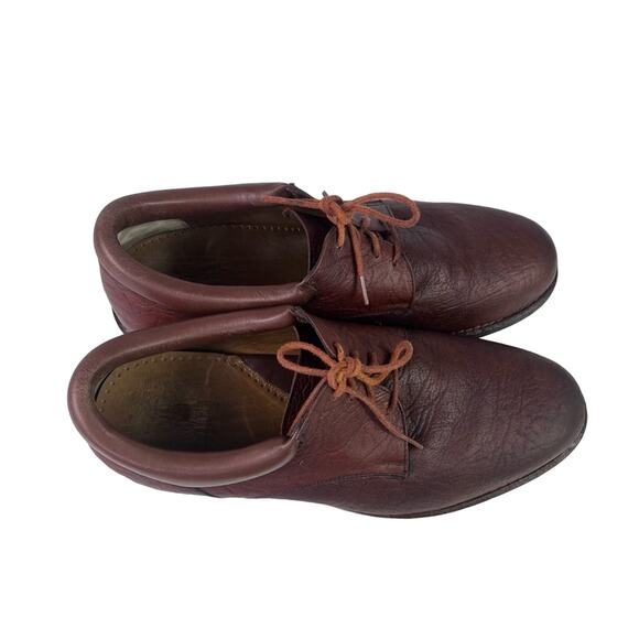 TAUER & JOHNSON Shoes Oxford Mens 12 Brown Handcrafted Leather Lace Up - Picture 3 of 15